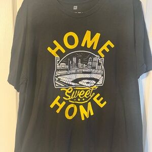 Black Steel City Shop PNC park shirt Graphic T-Shirt with Yellow Print